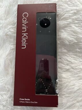 Calvin Klein Men's Crew Socks - Burgundy and Black